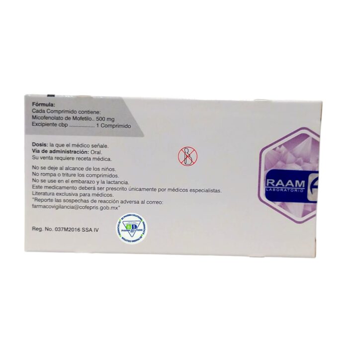 Espeflun Micofenolato De Mofetilo 500mg C/50 Comprimidos RAAM - Image 3