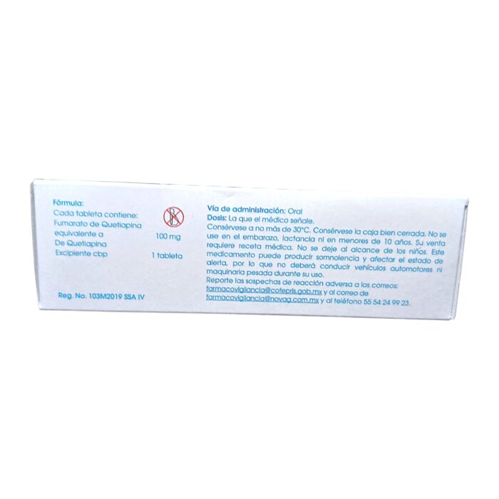 Gaelorax Quetiapina 100mg C/60 Tabletas Novag - Imagen 3