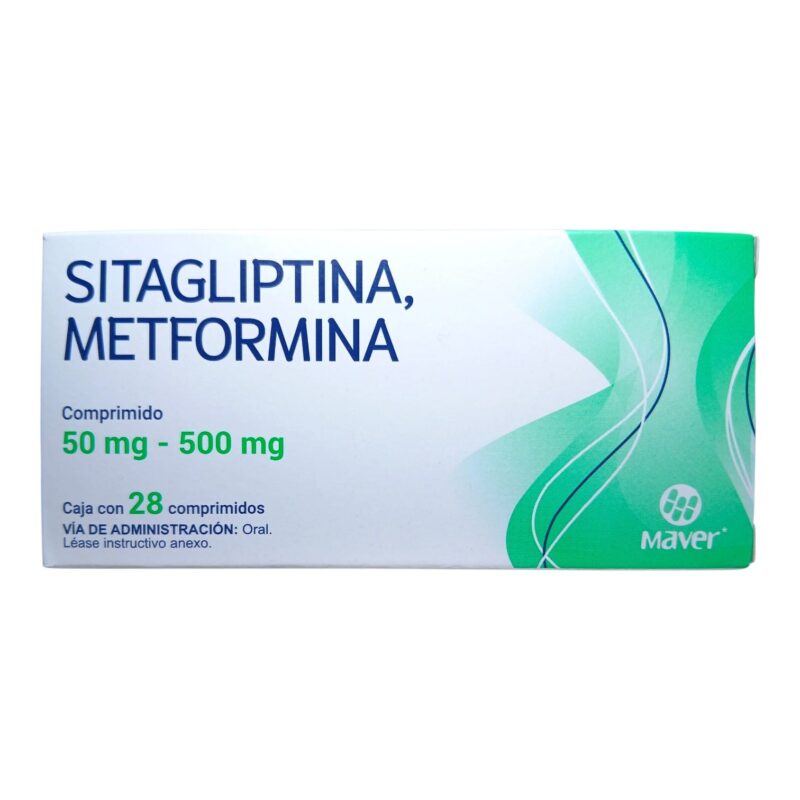 Sitagliptina Metformina 50/500mg Maver C/28 Comprimidos